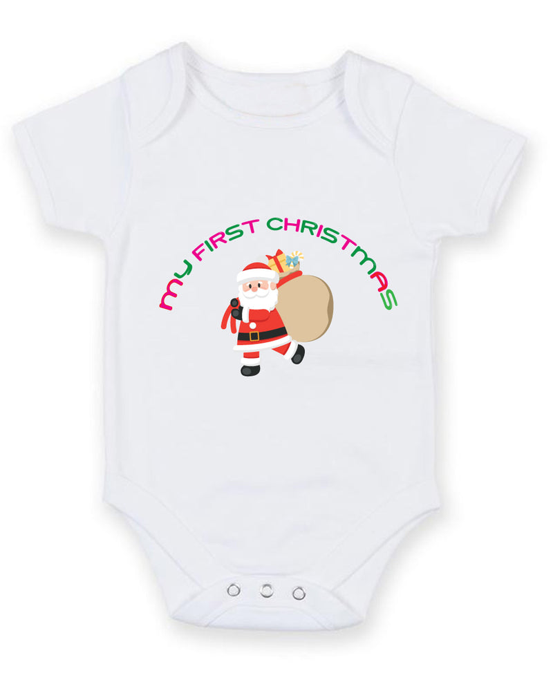 My 1st First Christmas Xmas Baby Grow Bodysuit