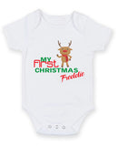 My 1st First Christmas Xmas Rudolph Baby Grow Bodysuit