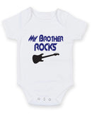 My Brother Rocks Printed Baby Grow Bodysuit Boy Girl Unisex Gift