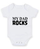 My Dad Rocks Printed Baby Grow Bodysuit Boy Girl Unisex Gift