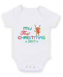My First 1st Christmas 2. Baby Grow Bodysuit