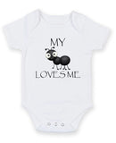 My Aunt Loves Me Personalised Baby Boy Girl Unisex Short Sleeve Bodysuit