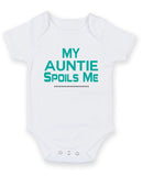 My Auntie Spoils Me Personalised Baby Boy Girl Unisex Short Sleeve Bodysuit