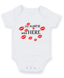 My Auntie Was Here Personalised Baby Boy Girl Unisex Short Sleeve Bodysuit