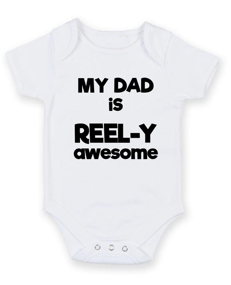 My Dad Is Really Awesome Personalised Baby Boy Girl Unisex Short Sleeve Bodysuit