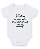 My Daddy Is So Ugly Personalised Baby Boy Girl Unisex Short Sleeve Bodysuit