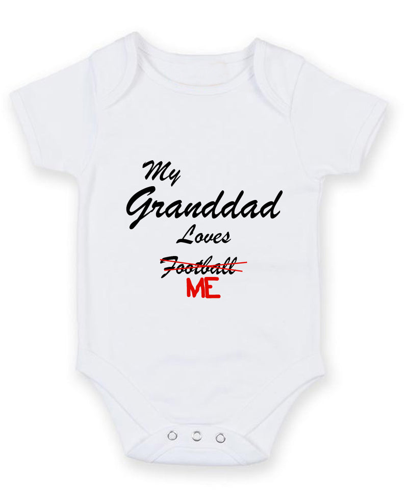 My Granddad Loves Me Personalised Baby Boy Girl Unisex Short Sleeve Bodysuit