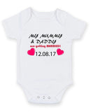 My Mummy And Daddy Are Getting Married Personalised Baby Boy Girl Unisex Short Sleeve Bodysuit