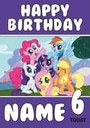 THEME INSPIRED Kids Adult Personalised Birthday Card My Little Pony Birthday Card 11