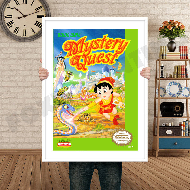 Mystery Quest Retro GAME INSPIRED THEME Nintendo NES Gaming A4 A3 A2 Or A1 Poster Art 413