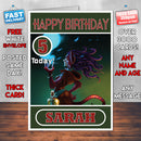 Personalised Mystic Cat Inspired Style Game Kids Inspired Birthday Card (SA)