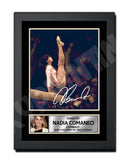 NADIA COMANECI Limited Edition Football Player Signed Print - Football