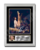 NADIA COMANECI Limited Edition Football Player Signed Print - Football