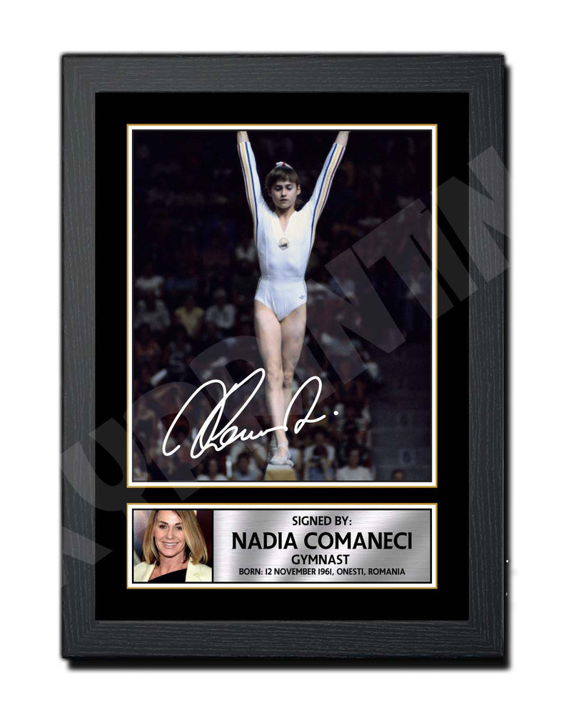 NADIA COMANECI 2 Limited Edition Football Player Signed Print - Football