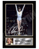 NADIA COMANECI 2 Limited Edition Football Player Signed Print - Football