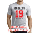 Name and Number Colour Custom Stag T-Shirt - Any Name - Party Tee
