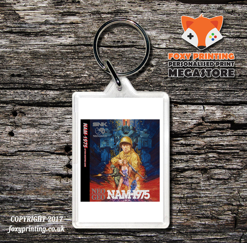 NAM 1975 NEO GEO CD Game Inspired Retro Gaming Keyring