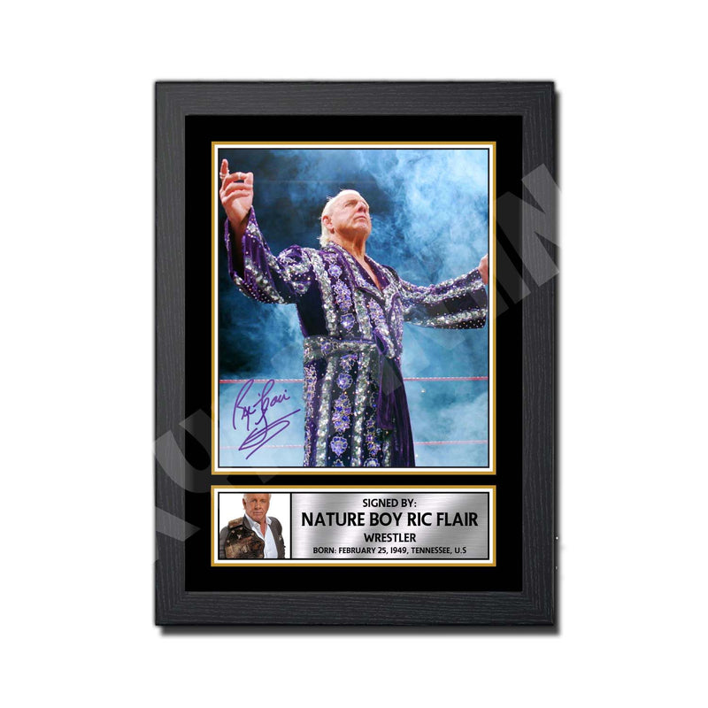 NATURE BOY RIK FLAIR Limited Edition MMA Wrestler Signed Print - MMA Wrestling