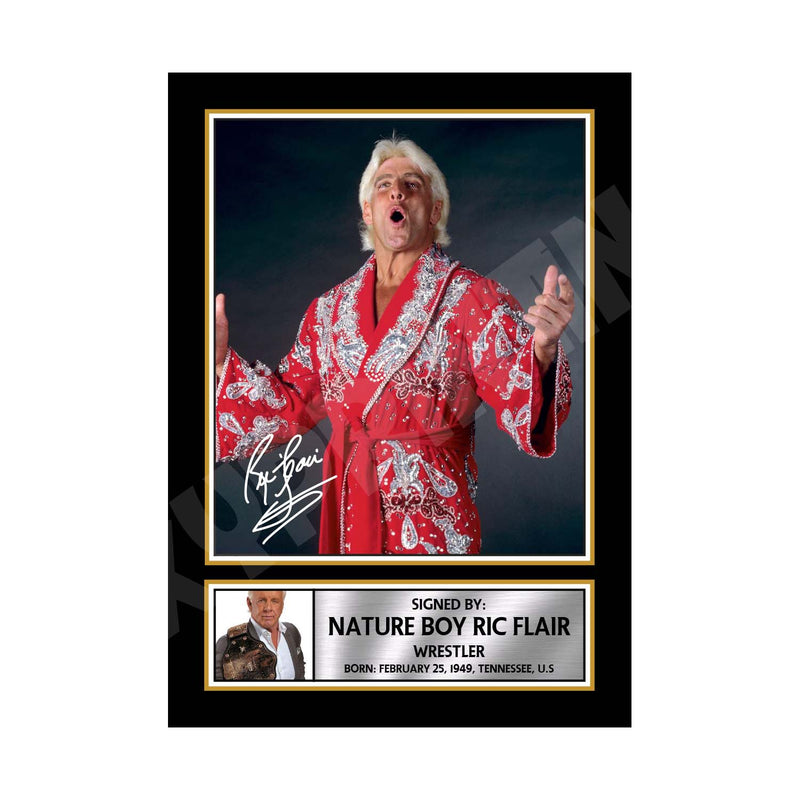 NATURE BOY RIK FLAIR 2 Limited Edition MMA Wrestler Signed Print - MMA Wrestling