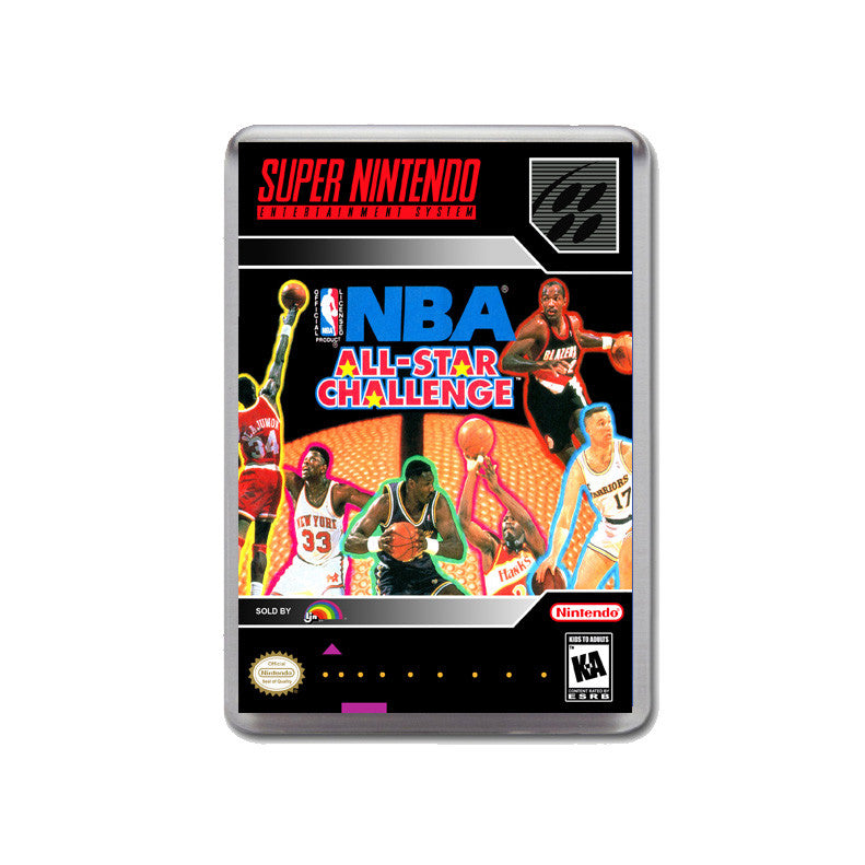 Nba All-Star Challenge - SNES GAME inspired Retro Gaming Magnet