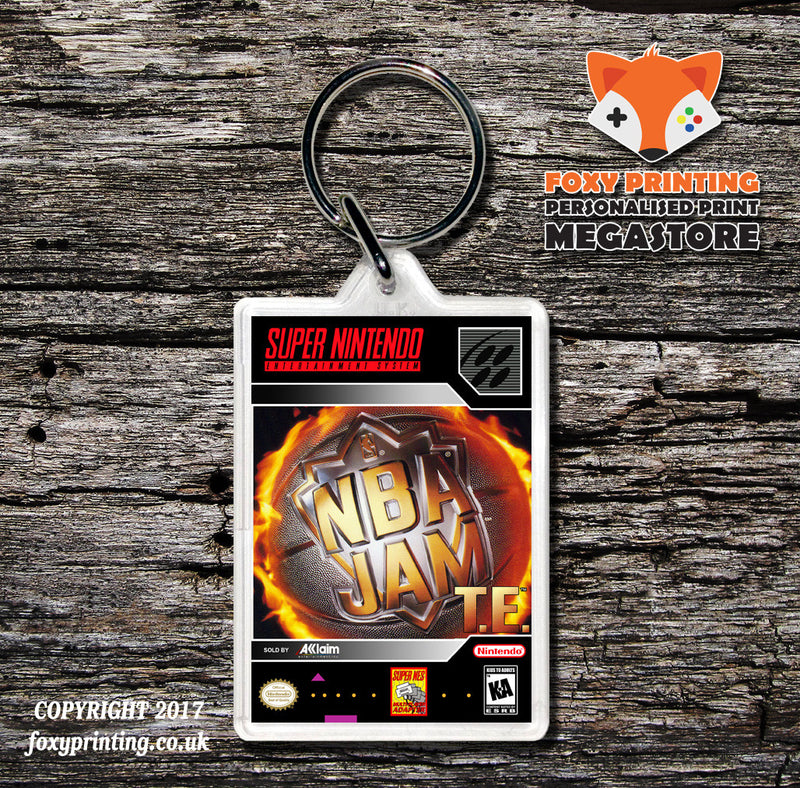 NBA Jam Tournament Edition Game Inspired Retro Gaming Keyring