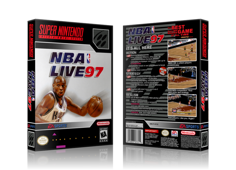 NBA Live 97 Replacement SNES REPLACEMENT Game Case Or Cover