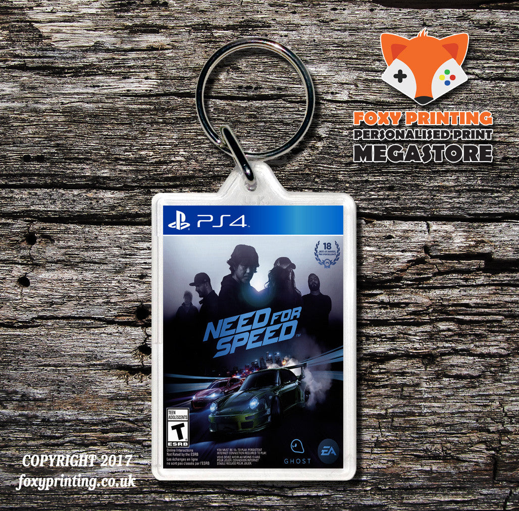 NEED FOR SPEED PS4 Game Inspired Retro Gaming Keyring