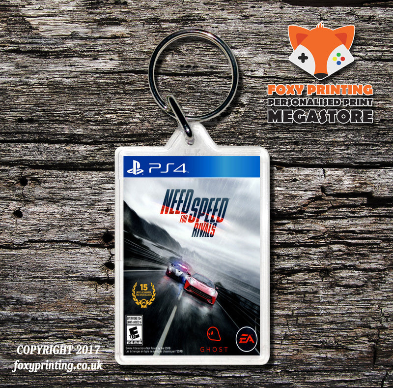 NEED FOR SPEED RIVALS Game Inspired Retro Gaming Keyring