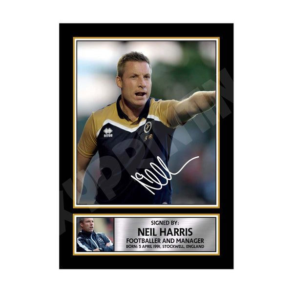 NEIL HARRIS 2 Football Player Printed Signature Print