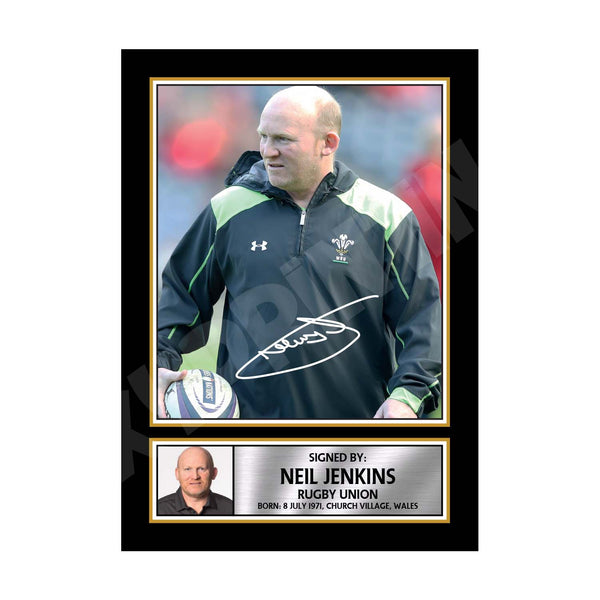 NEIL JENKINS 1 Rugby Player Printed Signature Print