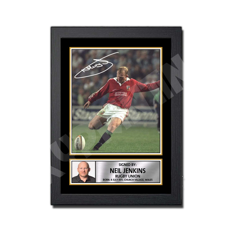 NEIL JENKINS 2 Limited Edition Rugby Player Signed Print - Rugby