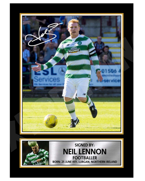 NEIL LENNON 2 Football Player Printed Signature Print