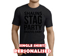 Neon Stag Black Custom Stag T-Shirt - Any Name - Party Tee