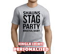 Neon Stag Black Custom Stag T-Shirt - Any Name - Party Tee