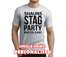 Neon Stag Black Custom Stag T-Shirt - Any Name - Party Tee