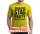 Neon Stag Black Custom Stag T-Shirt - Any Name - Party Tee