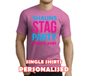Neon Stag Colour Custom Stag T-Shirt - Any Name - Party Tee