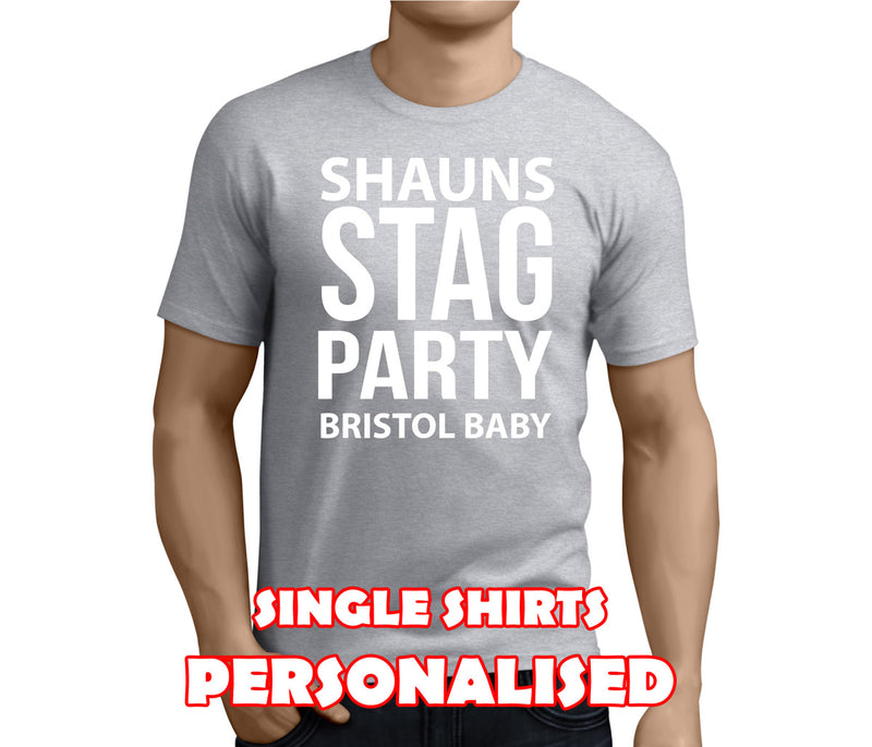 Neon Stag White Custom Stag T-Shirt - Any Name - Party Tee