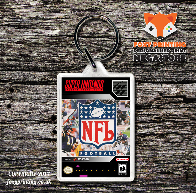 NFL Football Game Inspired Retro Gaming Keyring