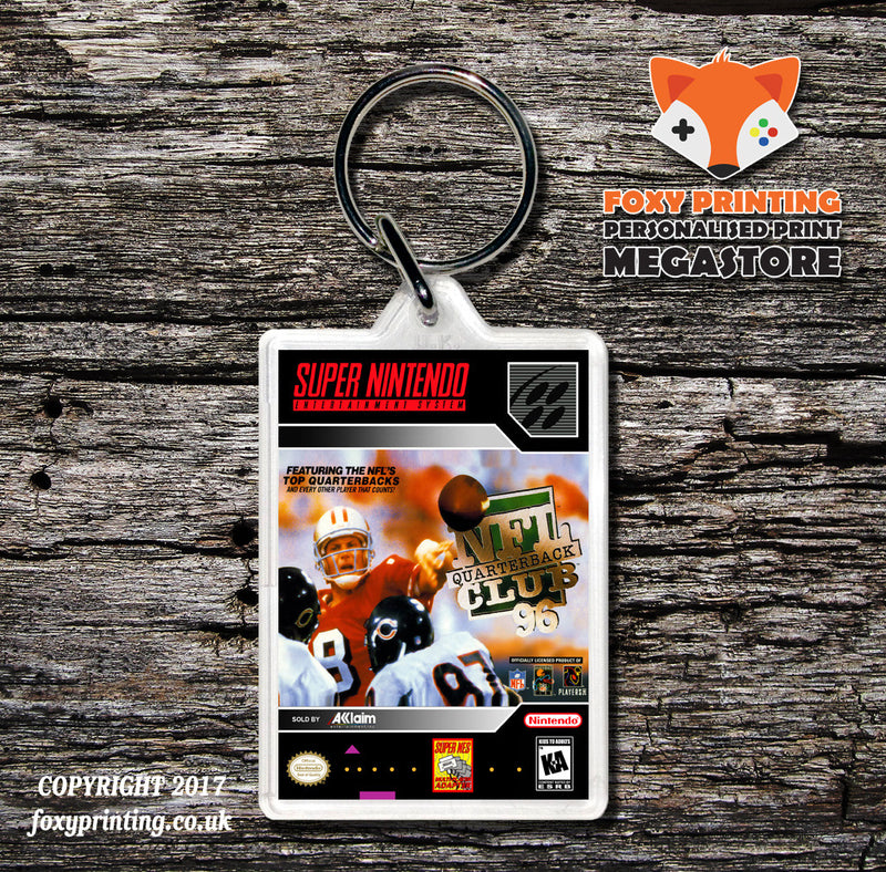 NFL Quarterback Club 96 Game Inspired Retro Gaming Keyring