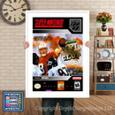 NFL Quarterback Club 96 Super Nintendo GAME INSPIRED THEME Retro Gaming Poster A4 A3 A2 Or A1