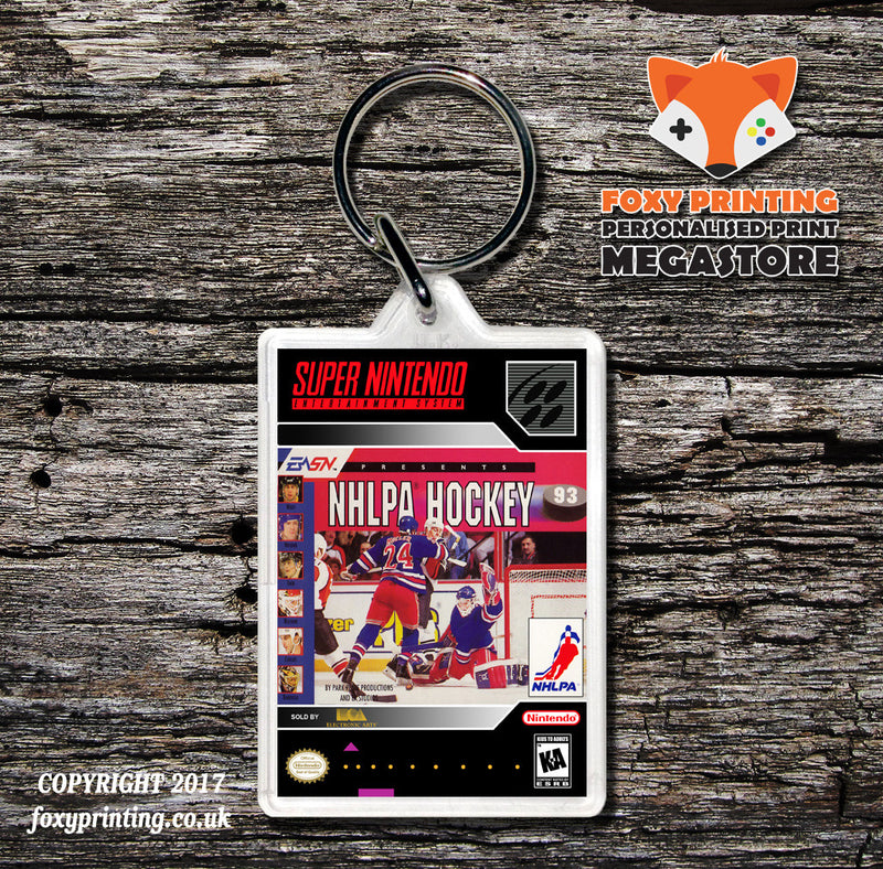 NHLPA Hockey 93 Game Inspired Retro Gaming Keyring