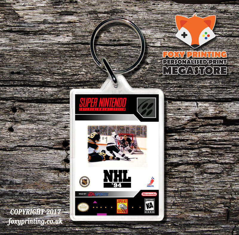 NHL 94 Game Inspired Retro Gaming Keyring