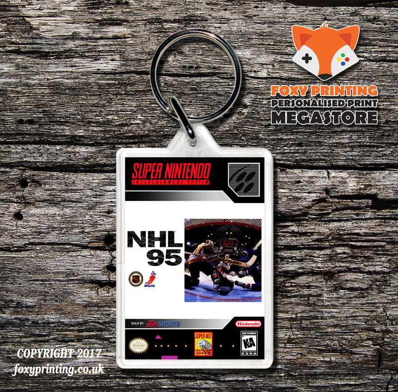 NHL 95 Game Inspired Retro Gaming Keyring