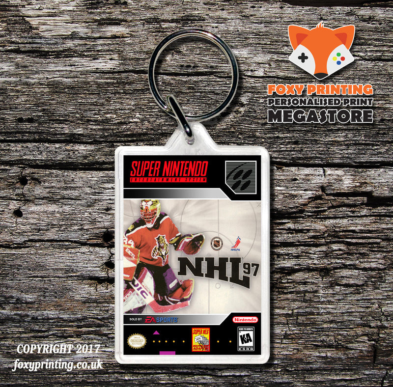 NHL 97 Game Inspired Retro Gaming Keyring
