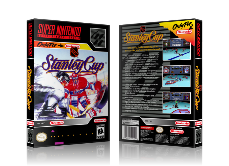 NHL Stanley Cup Replacement SNES REPLACEMENT Game Case Or Cover