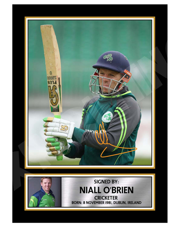 NIALL O_BRIEN Cricketer Printed Signature Print – Cricket Player