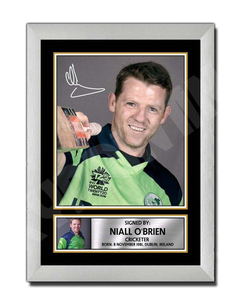 NIALL O_BRIEN 2 Limited Edition Cricketer Signed Print - Cricket Player