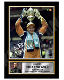 NICKY WEAVER (1) Limited Edition Football Player Signed Print - Football