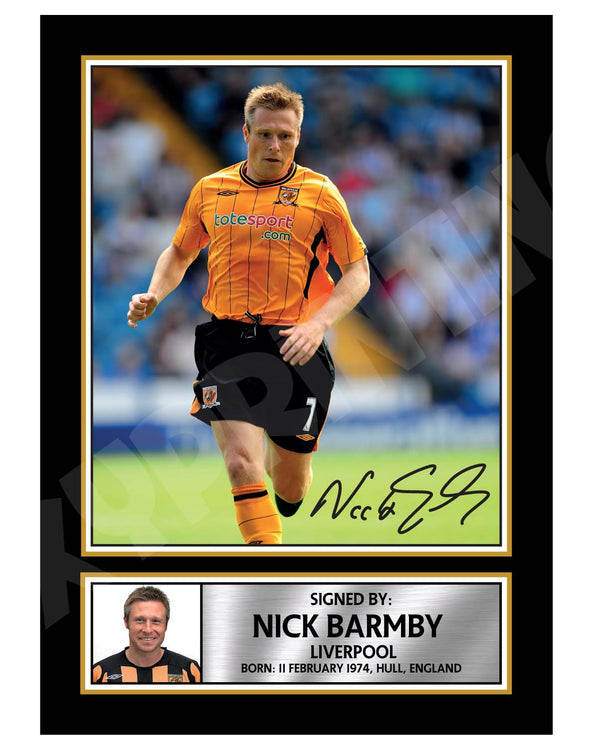 NICK BARMBY 1 Football Player Printed Signature Print